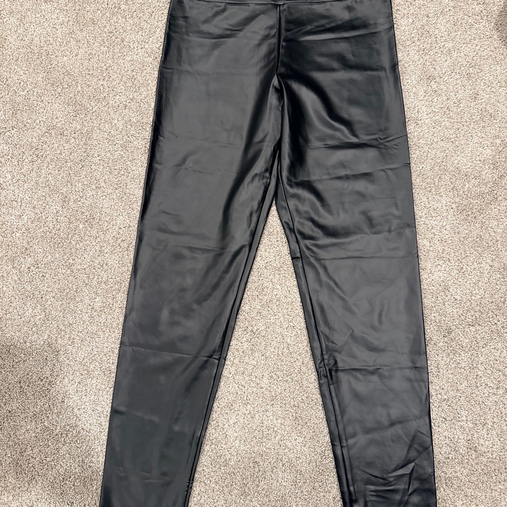 Black Faux Leather Leggings